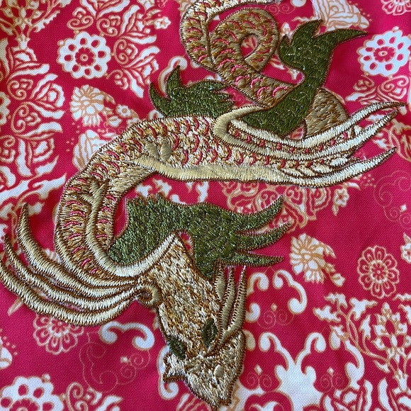 Natori Three Piece Green Dragon Loungewear - Picture 8 of 11